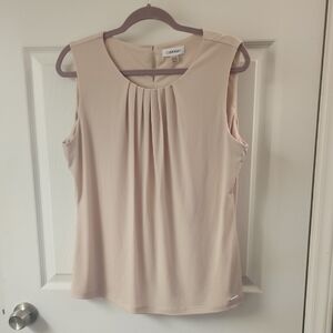 Calvin Klein Women's Pink Pleated Blouse